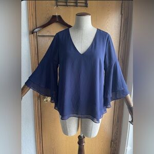 Lane Bryant Navy Blouse